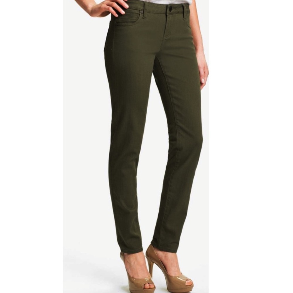 KUT from the Kloth Diana Olive Skinny Jeans